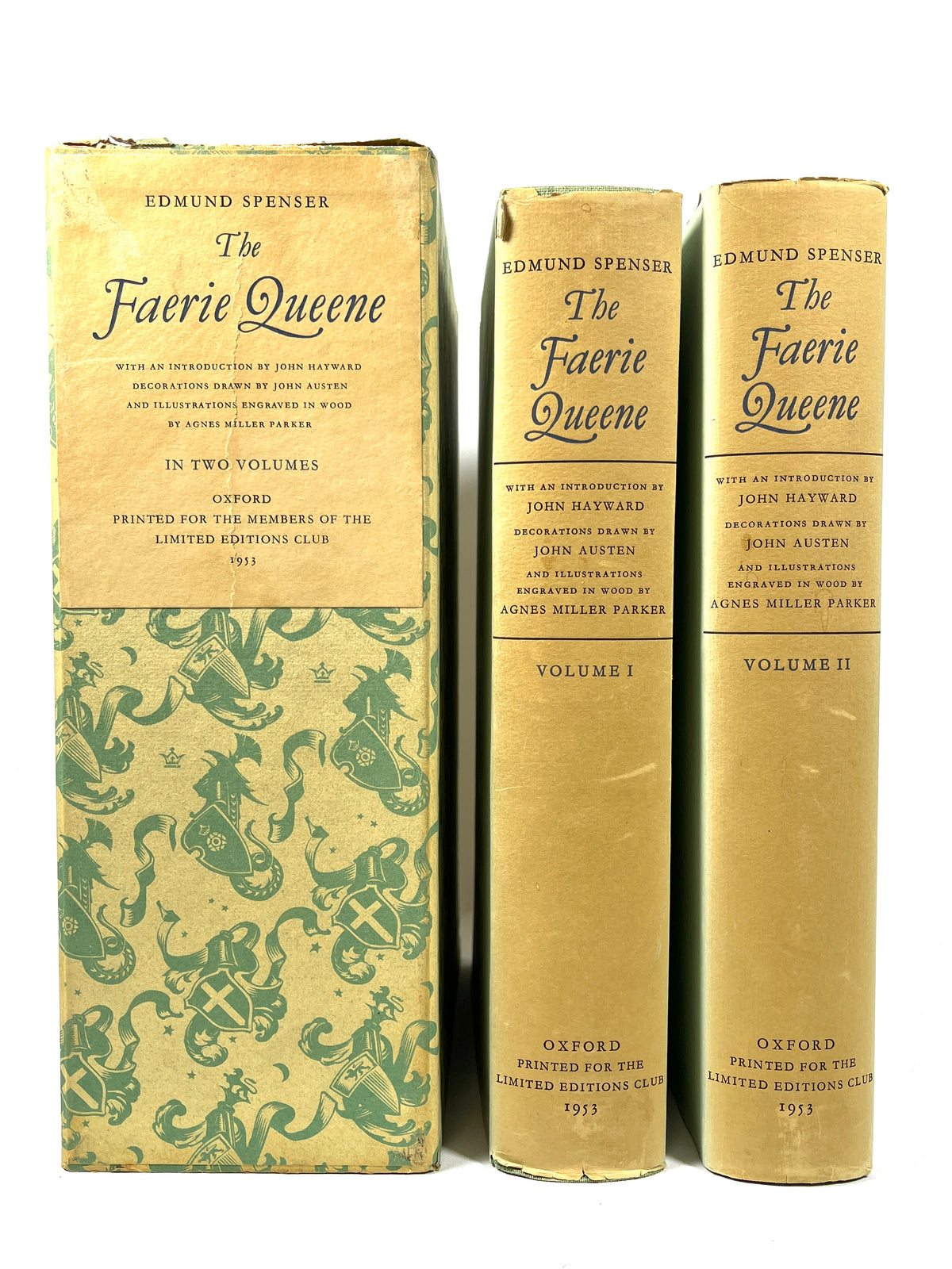 Spenser, The Faerie Queene, 2 Vols, Agnes Miller Parker, SIGNED, 1953, NF HC w/DJ+slipcase