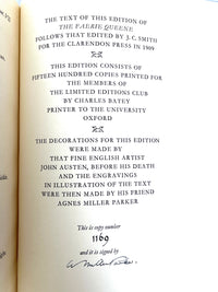 Spenser, The Faerie Queene, 2 Vols, Agnes Miller Parker, SIGNED, 1953, NF HC w/DJ+slipcase