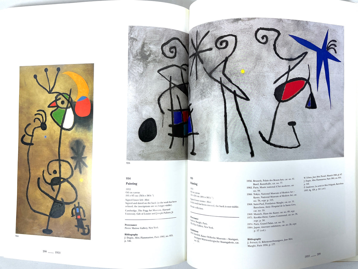 Joan Miró: Catalogue raisonné, Paintings, Volume III: 1942-1955, 2001, NF HC w/dust jacket