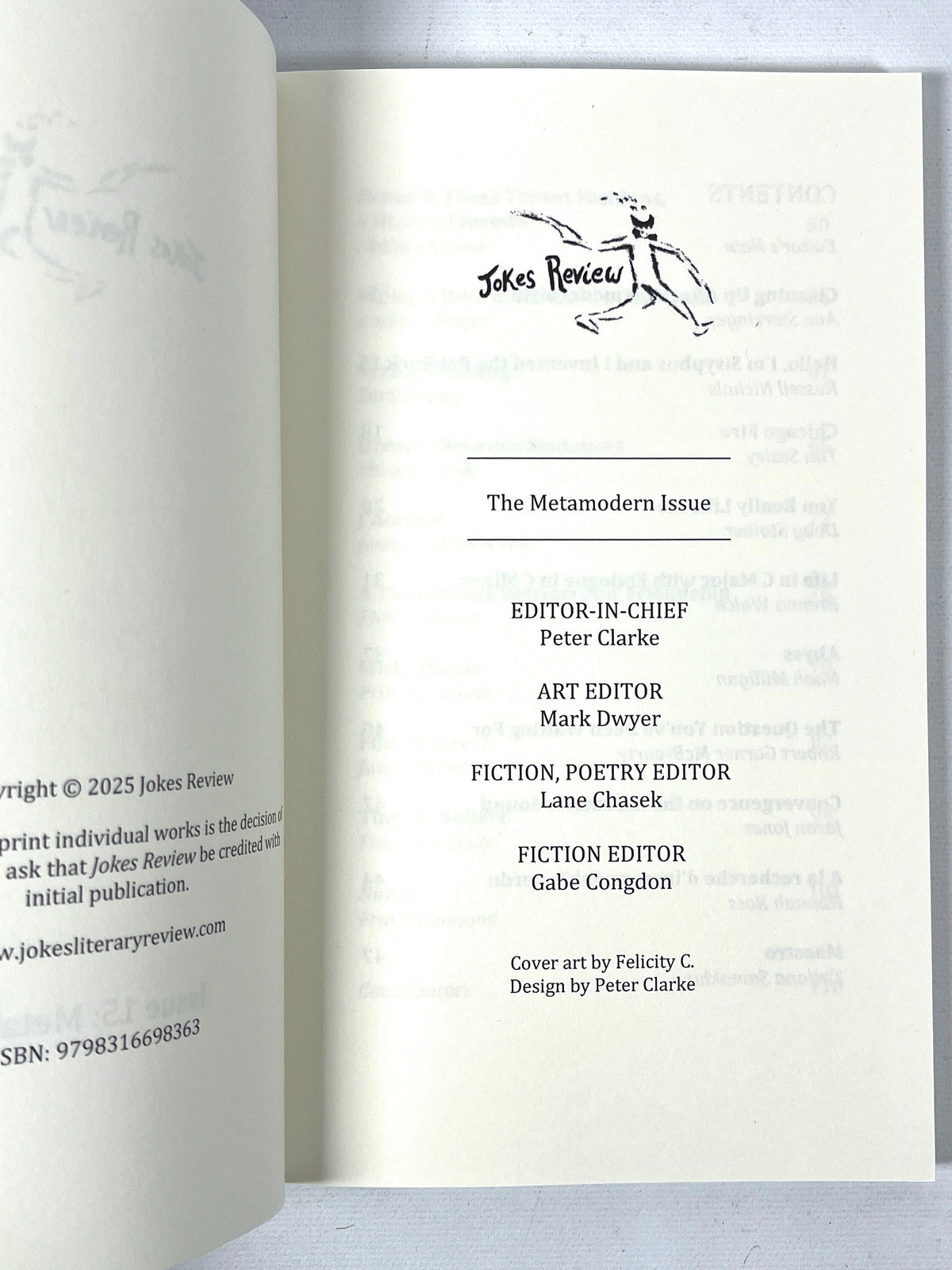 Jokes Review: Issue 15: Metamodern, Sacramento, 2025, Near Fine softcover