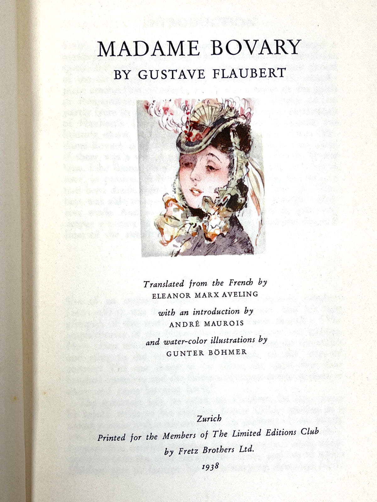 Madame Bovary, Gustave Flaubert, Gunter Böhmer, Limited Editions Club, 1938