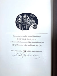 Resurrection, Count Leo Tolstoy, Fritz Eichenberg, Limited Editions Club, 1963, SIGNED, NF HC
