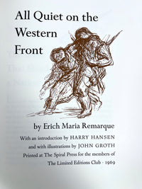 All Quiet on the Western Front, Erich Maria Remarque, Limited Editions Club, 1969