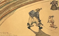 "Clown Trainer", Henri de Toulouse-Lautrec circus drawing, Fine