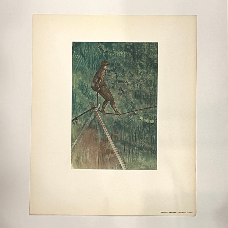 "Tightrope Dancer", Henri de Toulouse-Lautrec circus drawing, Fine