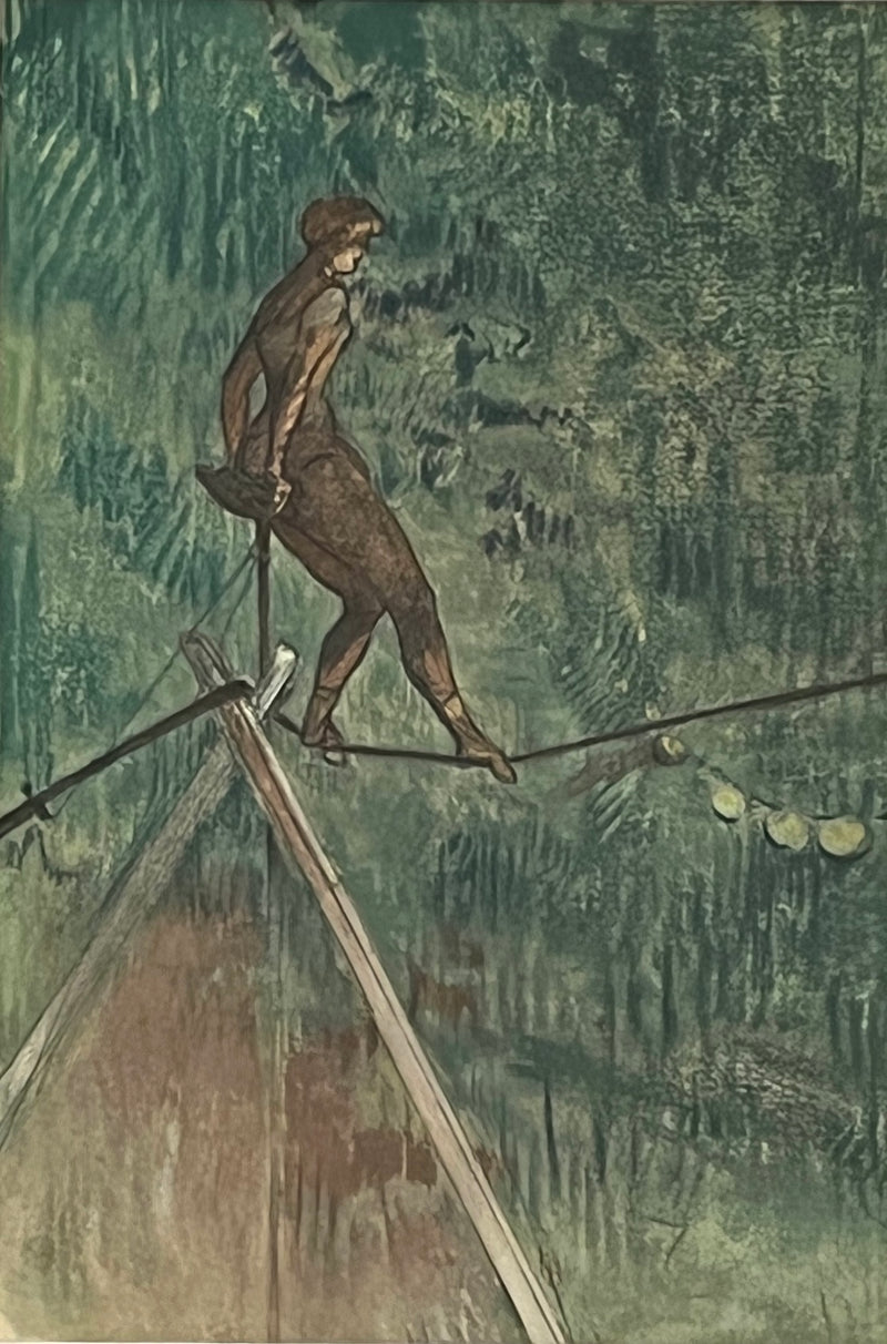 "Tightrope Dancer", Henri de Toulouse-Lautrec circus drawing, Fine