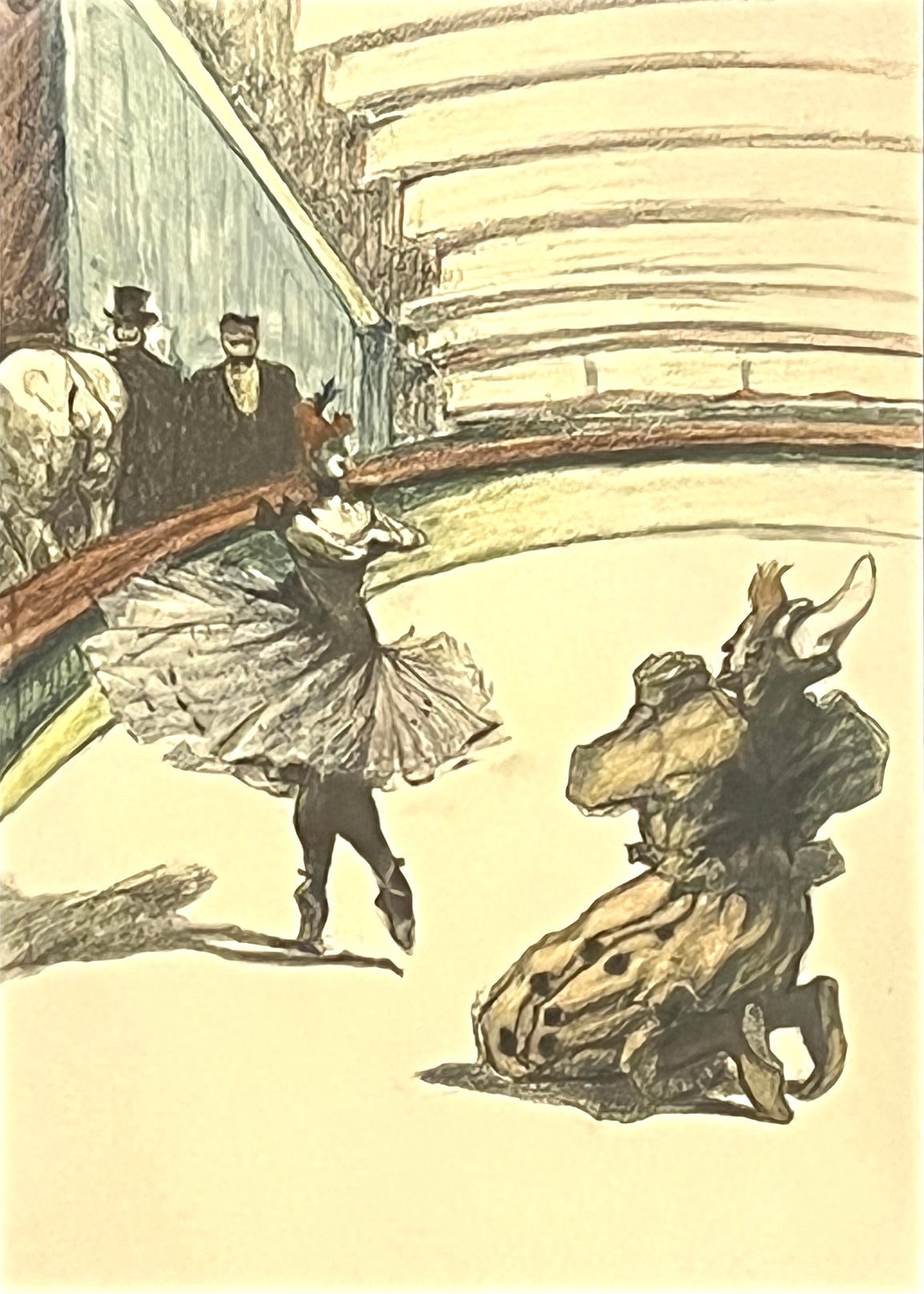 "Curtain Call", Henri de Toulouse-Lautrec circus drawing, Fine