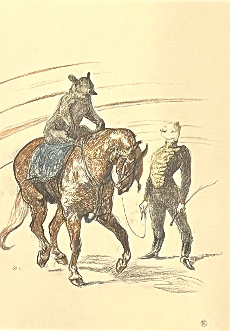 "Bear Performing", Henri de Toulouse-Lautrec circus drawing, Fine