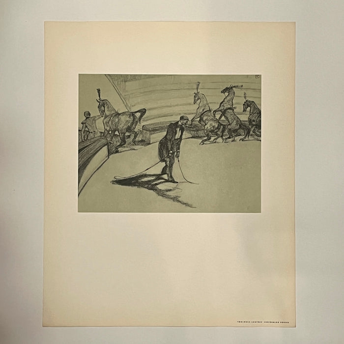 "Performing Horses", Henri de Toulouse-Lautrec circus drawing, Fine