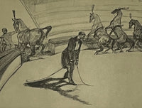 "Performing Horses", Henri de Toulouse-Lautrec circus drawing, Fine