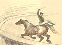 "Jockey", Henri de Toulouse-Lautrec circus drawing, Fine