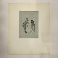"Female Trainer", Henri de Toulouse-Lautrec circus drawing, Fine