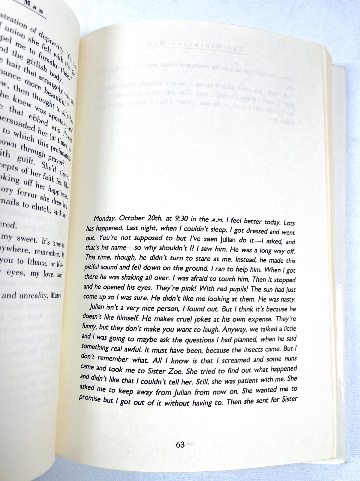 Richard Muir, The Miniature Man, St Martin's Press, 1st Ed, 1987, SIGNED, Very Good HC w/DJ