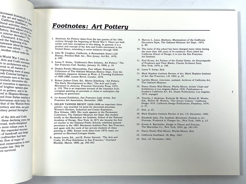The Potter's Art in California: 1885 to 1955, The Oakland Museum, 1980, Near Fine softcover