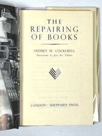 The Repairing of Books, Sheppard Press, First Edition, 1958, Near Fine HC w/dust jacket
