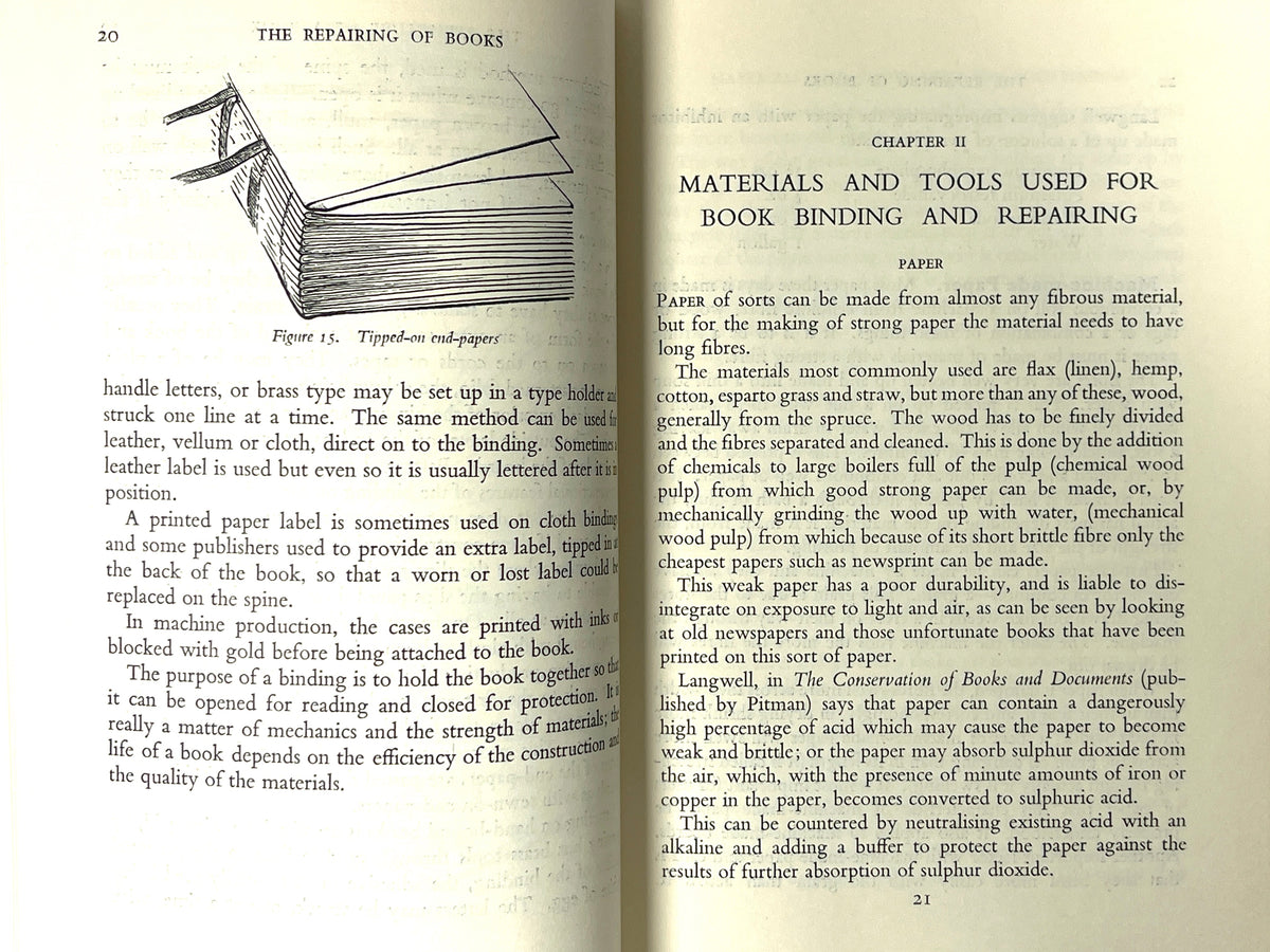 The Repairing of Books, Sheppard Press, First Edition, 1958, Near Fine HC w/dust jacket