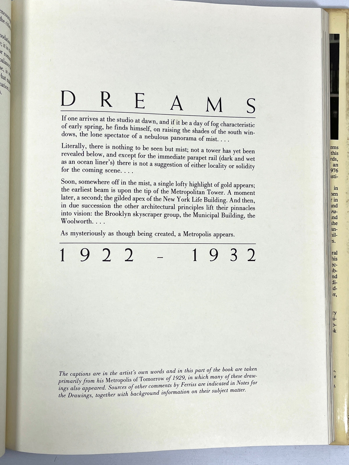Architectural Visions: The Drawings of Hugh Ferriss, First Printing, 1980, VG HC w/DJ.