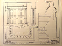 Measured Drawings of National Trust Historic Properties. 7 Sets Architectural Drawings. 1974. As-Is