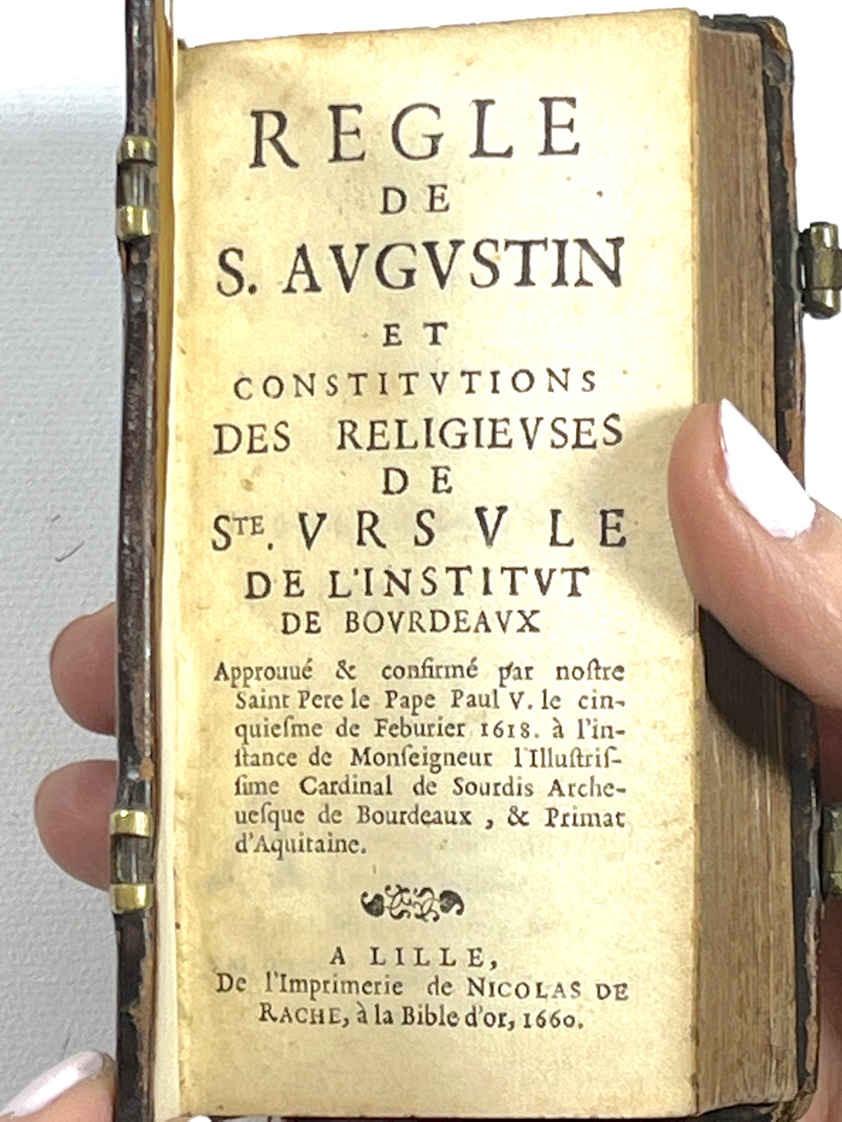 Regle de S. Augustin, Nicolas de Rache 1660, Near Fine hardcover