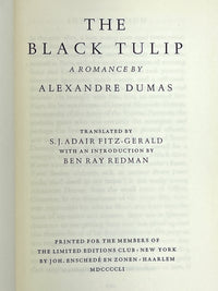 Alexandre Dumas, The Black Tulip, Illus. Frans Lammers, SIGNED VG HC, slipcase