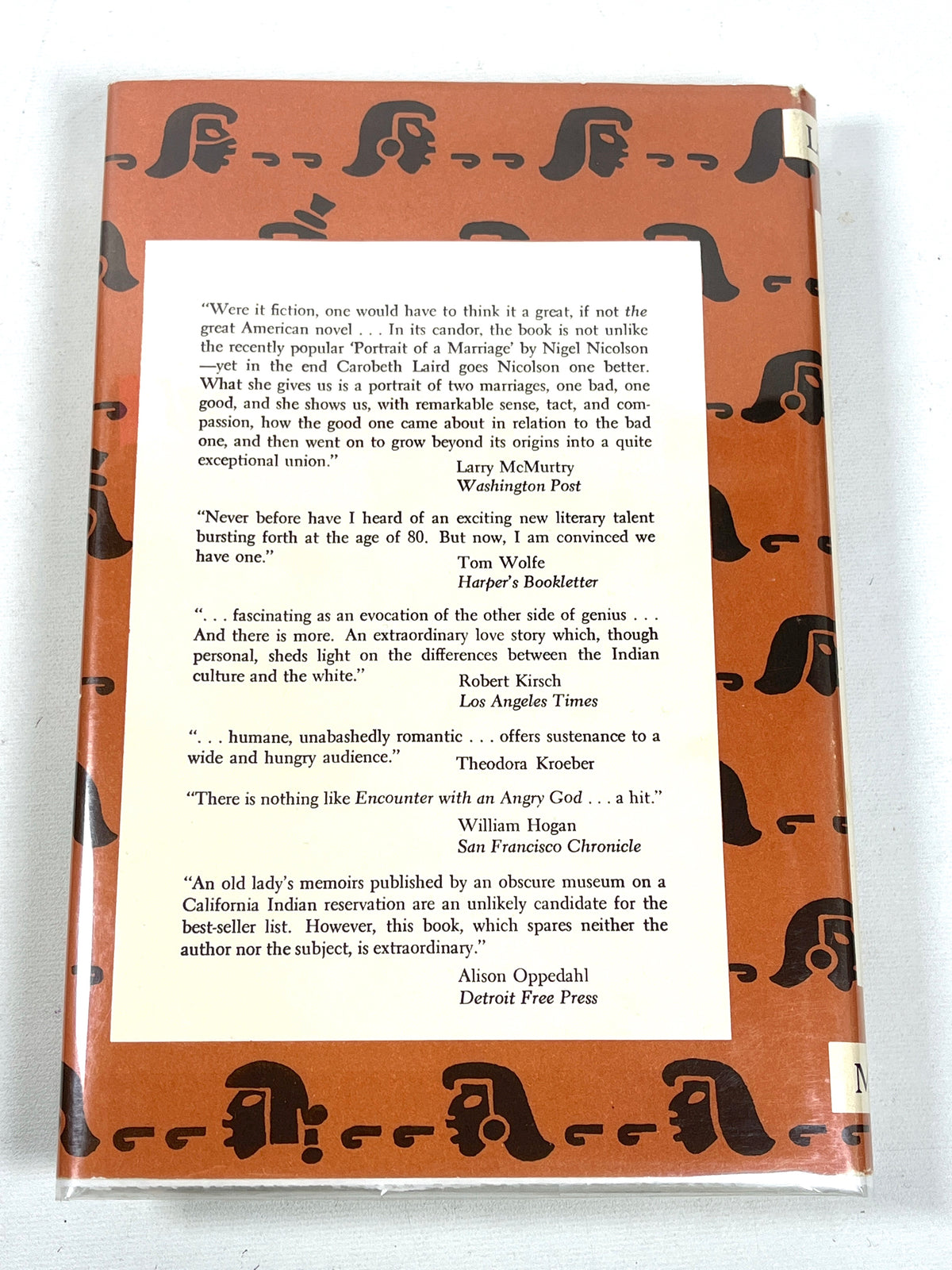 Carobeth Laird, Encounter with an Angry God, 1975, SIGNED, Near Fine hardcover w/DJ