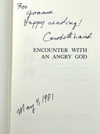 Carobeth Laird, Encounter with an Angry God, 1975, SIGNED, Near Fine hardcover w/DJ