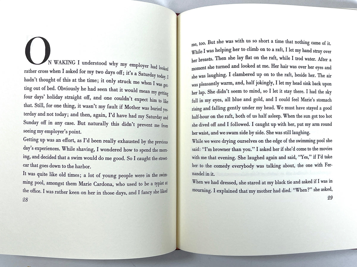 Albert Camus, The Stranger, Illus. by Daniel Maffia, The Limited Editions Club, SIGNED, 1971, Near Fine hardcover w/slipcase.