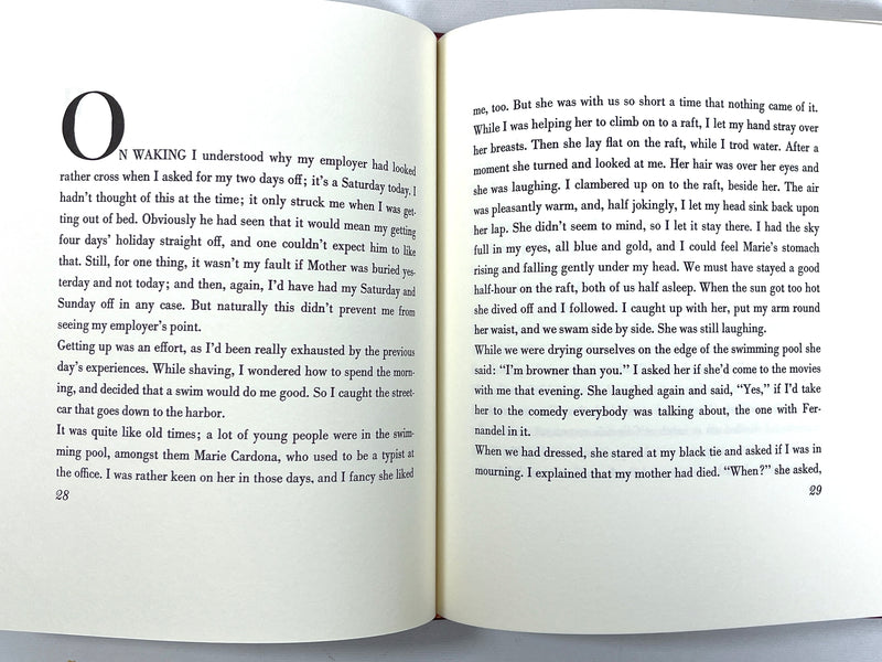 Albert Camus, The Stranger, Illus. by Daniel Maffia, The Limited Editions Club, SIGNED, 1971, Near Fine hardcover w/slipcase.