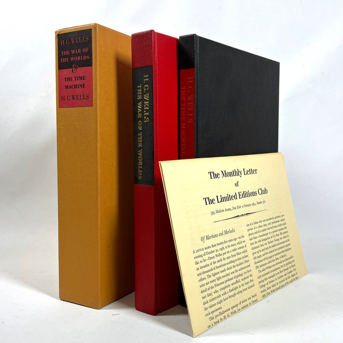 H.G. Wells, The War of the Worlds/The Time Machine, Illus. by Joe Mugnaini, Limited Editions Club, SIGNED, 1964, VG HC w/slipcase.