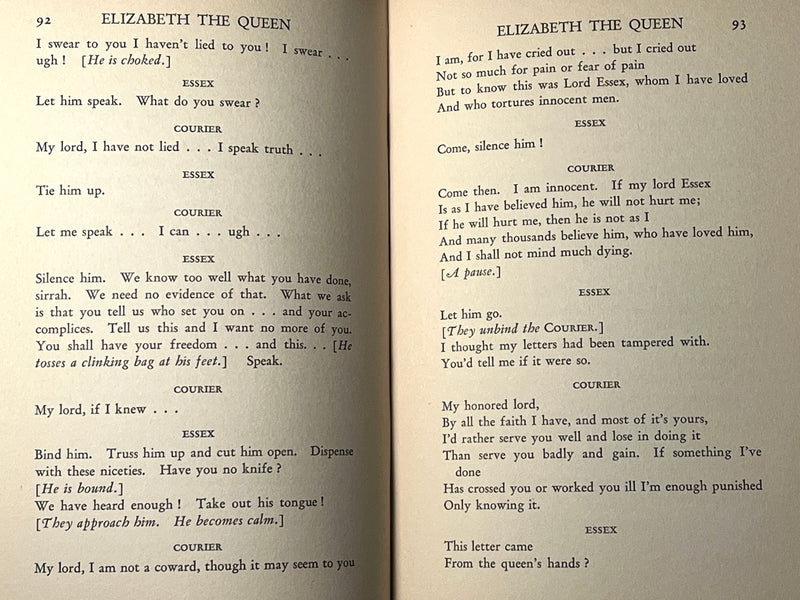 Elizabeth the Queen: A Play …, Maxwell Anderson, SIGNED, 1930, 1st Ed., VG