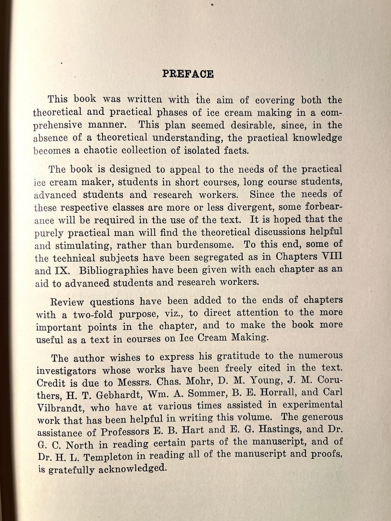 The Theory and Practice of Ice Cream Making, Hugo H. Sommer, 1938, Textbook, NF