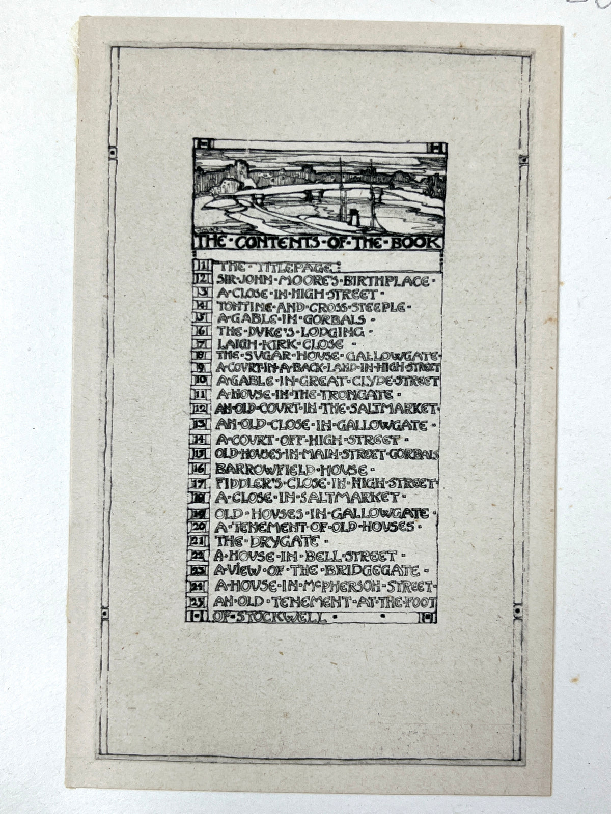 The City of the West, Jessie M. King, T. N. Foulis, 1911, Glasgow Landmarks, VG