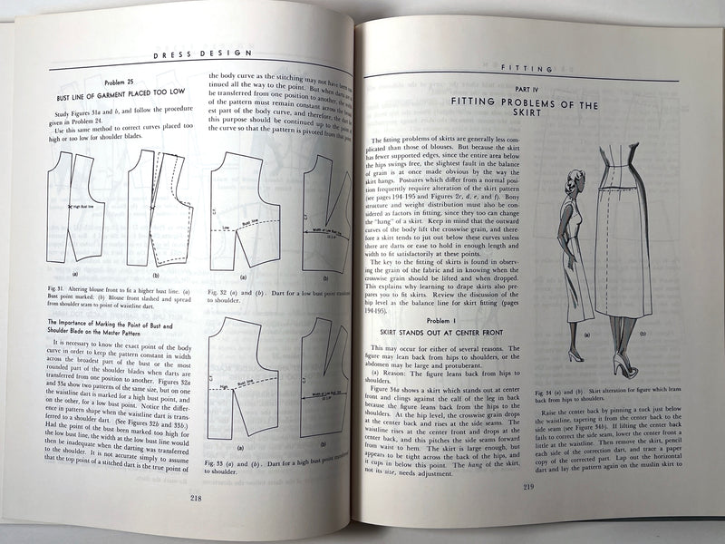 Dress Design: Draping and Flat Pattern Making, Marion S. Hillhouse, 1948, VG