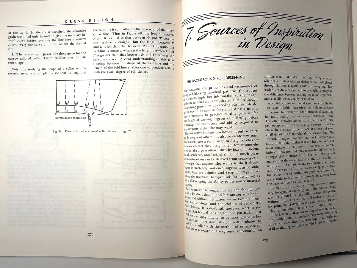 Dress Design: Draping and Flat Pattern Making, Marion S. Hillhouse, 1948, VG