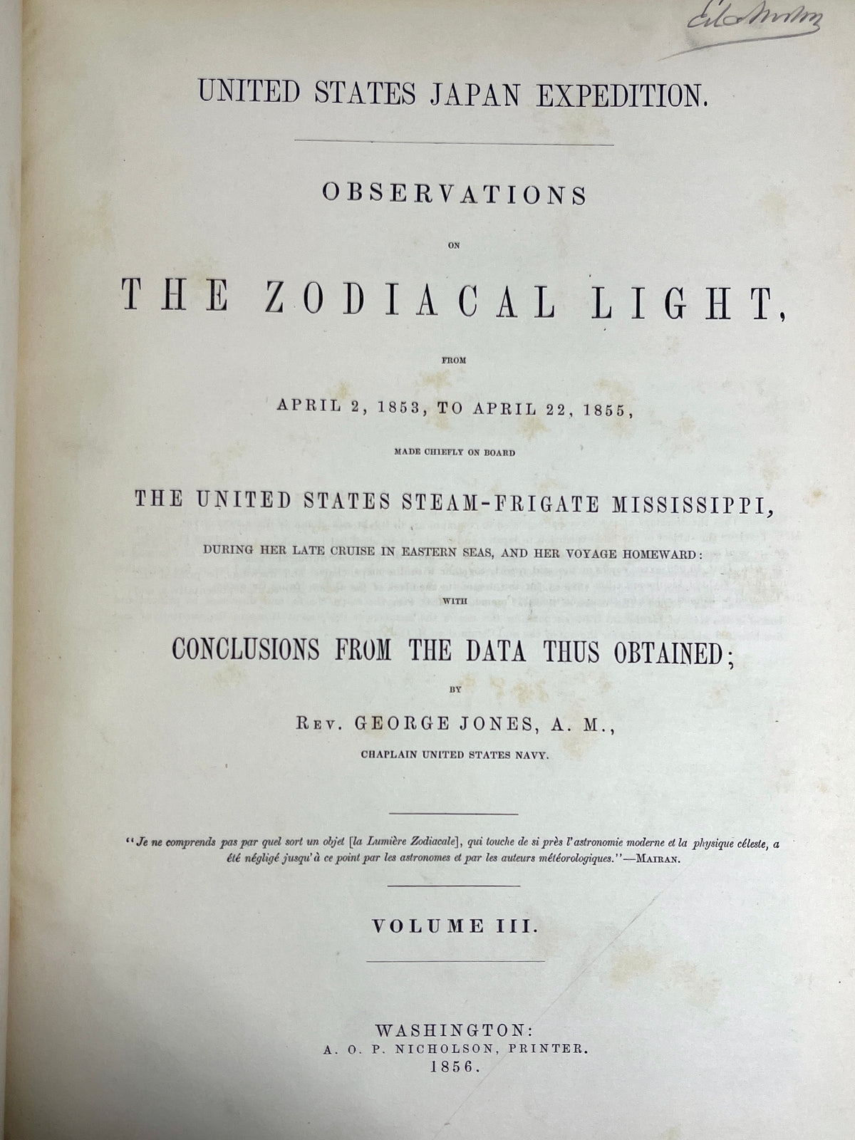 Hawks, Francis, Expedition of an American Squadron to the China Seas and Japan, 1856, VG + (Copy)