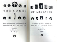 The Songs of Meleager, Frederick Baron Corovo, The First Edition Club, 1935, Very Good HC