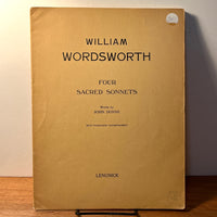 William Wordsworth: Four Sacred Sonnets; With Pianoforte Accompaniment, 1946, VG