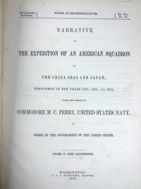 Hawks, Francis, Expedition of an American Squadron to the China Seas and Japan, 1856, VG + (Copy)