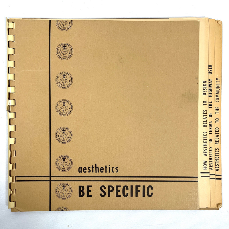 aesthetics -  Be Specific, California Division of Highways, Very Good softcover.
