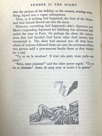 F. Scott Fitzgerald, Tender is the Night, Scribner's 1934, First edition, VG hardcover