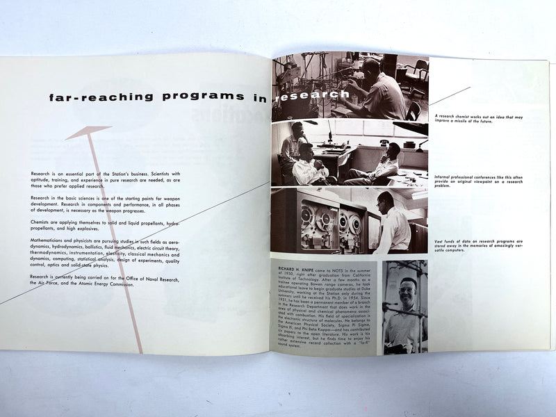 U.S. Naval Ordnance Test Station: A Successful Report, China Lake, Very Good softcover brochure.