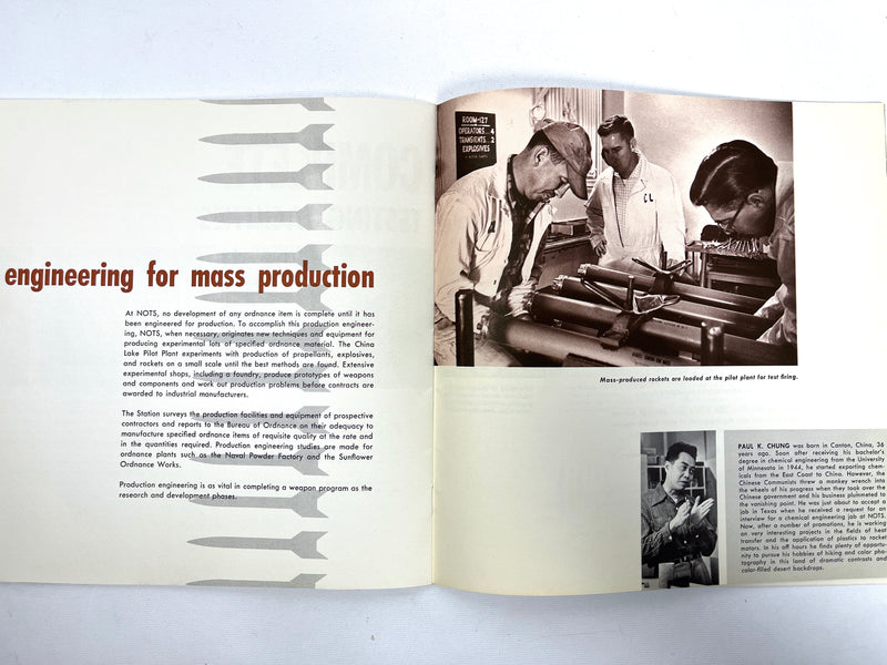 U.S. Naval Ordnance Test Station: A Successful Report, China Lake, Very Good softcover brochure.