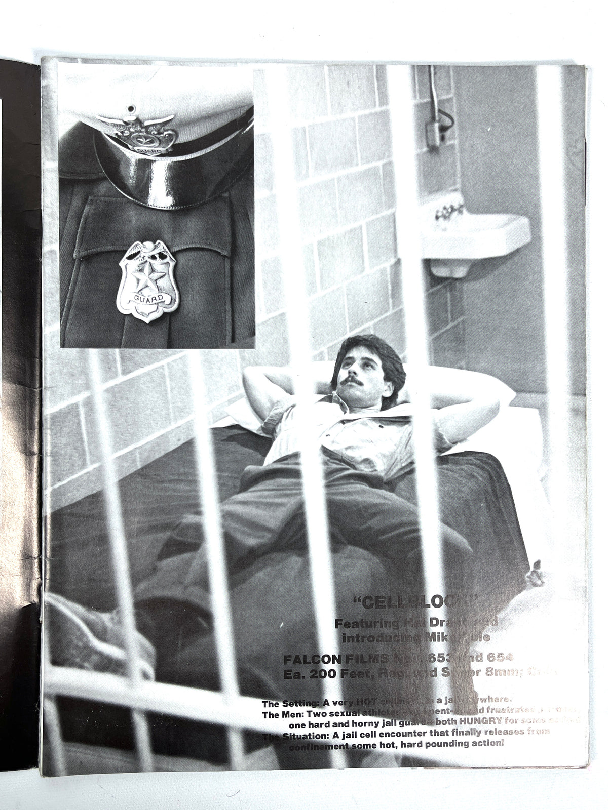 Cellblock, Hal Drake & Mike Cole, Falcon Studios, 1979, VG- staplebound, gay interest