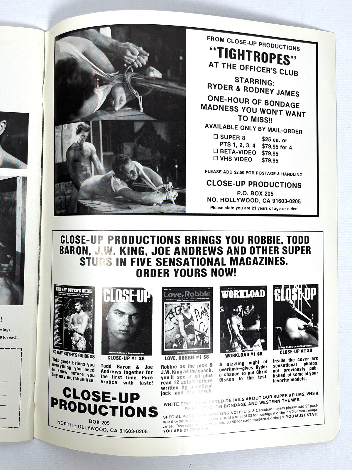 Close-Up, No.3, Johnny Keller, Close-Up Productions, 1982, VG staplebound, gay interest