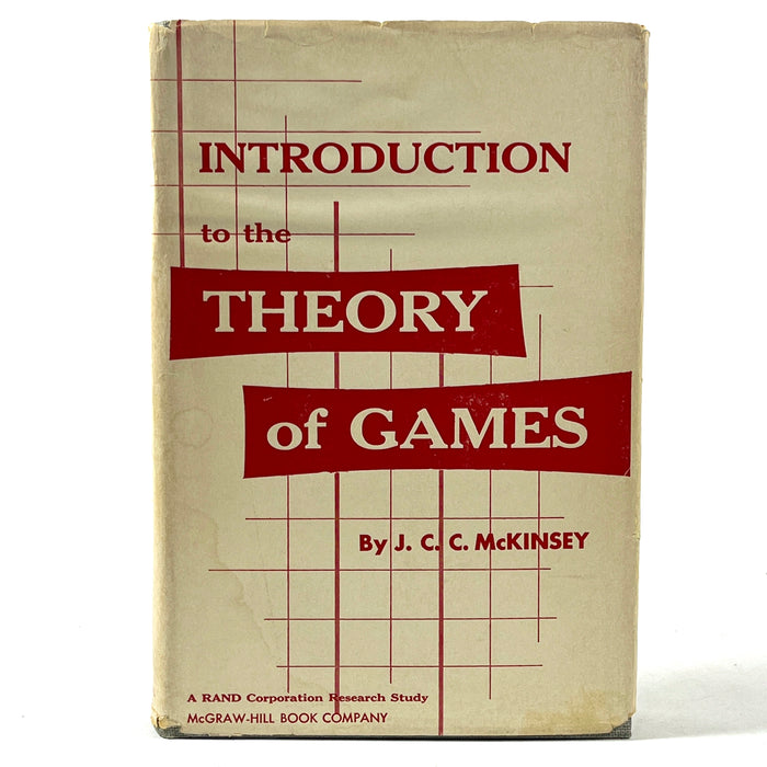 J.C.C. McKinsey, Introduction to the Theory of Games, McGraw Hill 1952, Very Good hardcover