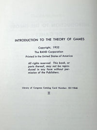 J.C.C. McKinsey, Introduction to the Theory of Games, McGraw Hill 1952, Very Good hardcover
