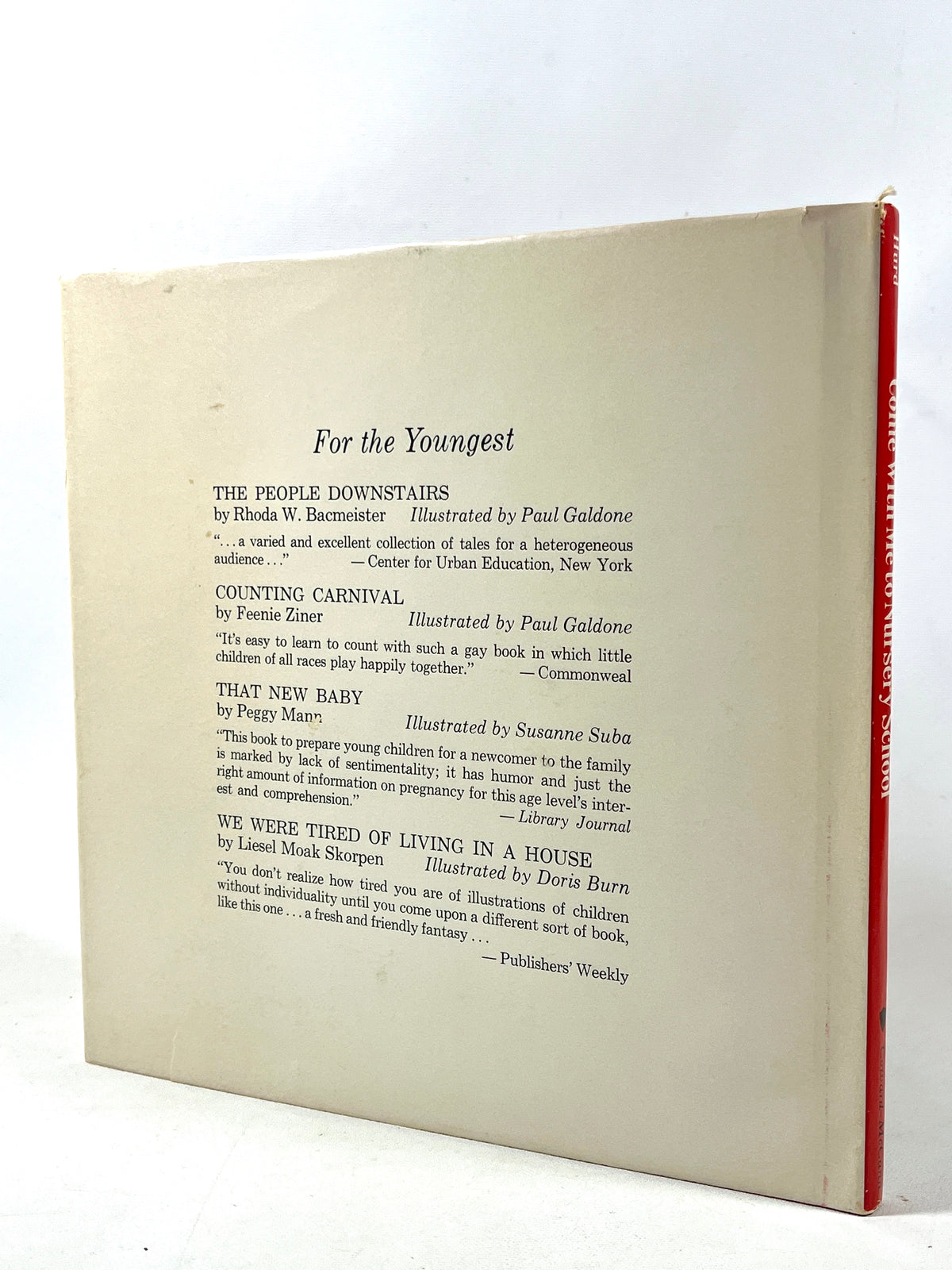 Edith Thatcher Hurd, Come With Me to Nursery School, Coward McCann 1970, NF hardcover
