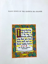 Lydia Parrish, Slave Songs of the Georgia Sea Islands, Creative Age 1942, Very Good hardcover