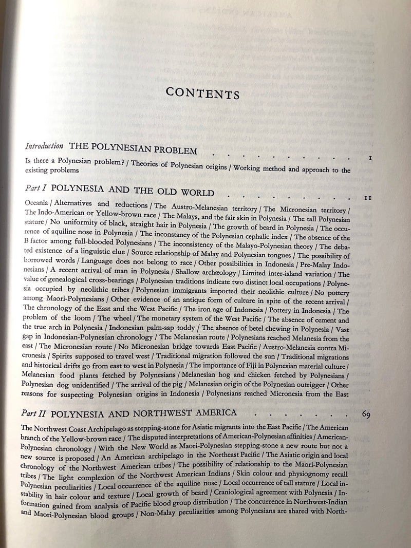 American Indians in the Pacific: Theory Behind Kon-Tiki Expedition, 1953, HC, VG, w/DJ.