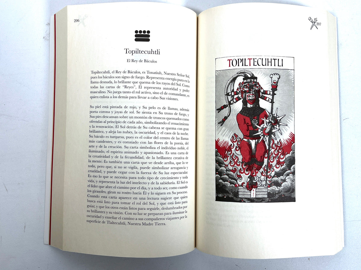 Tarot Yohualli Ehecatl book and deck, Chicome Itzcuintli Amatlapalli, 2021, NF SC
